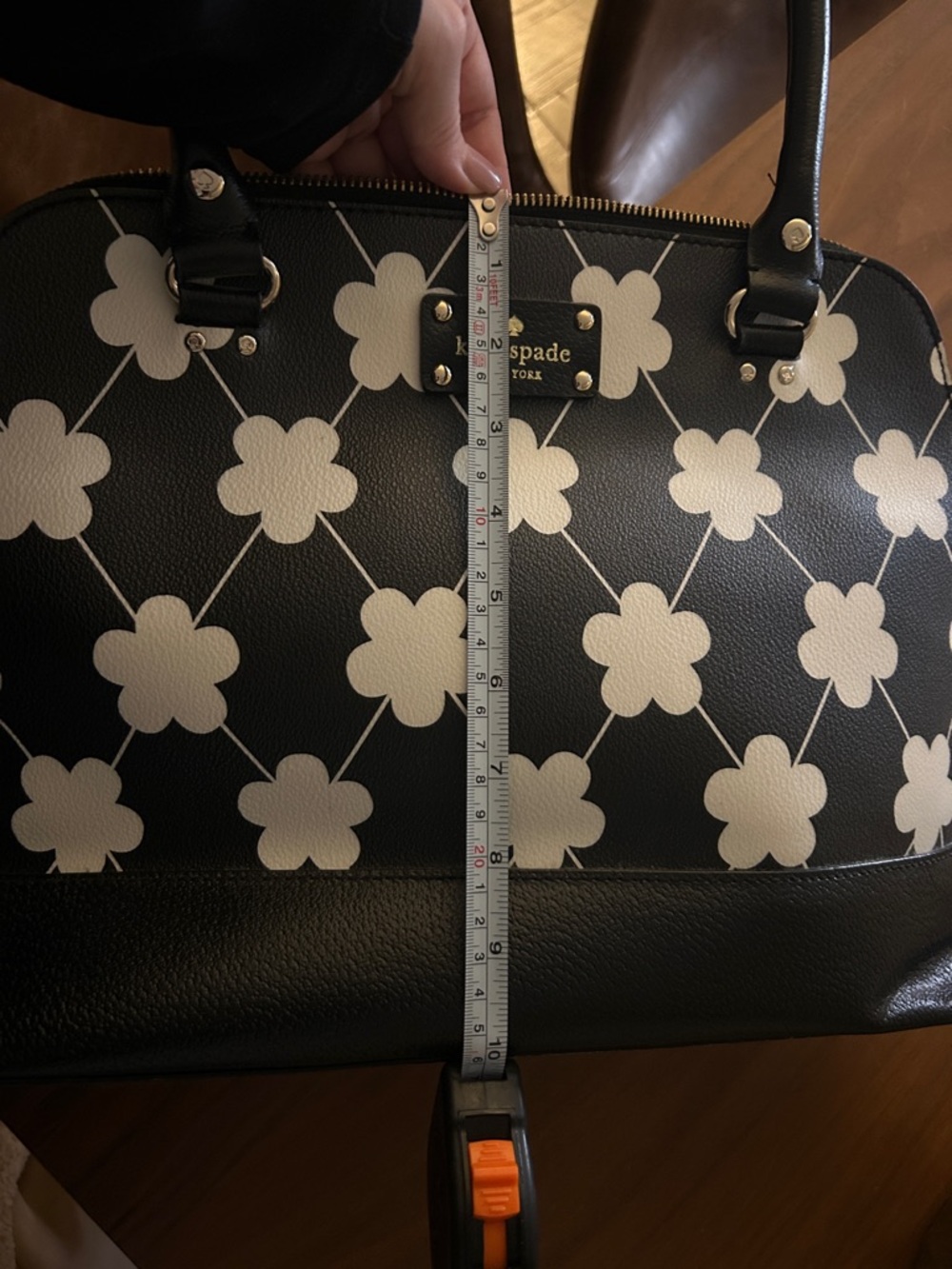 kate spade Black & White Floral Handbag - Picture 13 of 14
